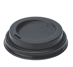 12 OZ BLACK 90mm REGULAR LIDS (1000)